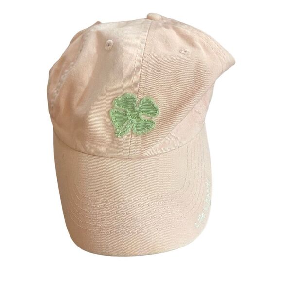 Life is good 100% cotton 4 leaf clover white green baseball hat - Picture 1 of 5